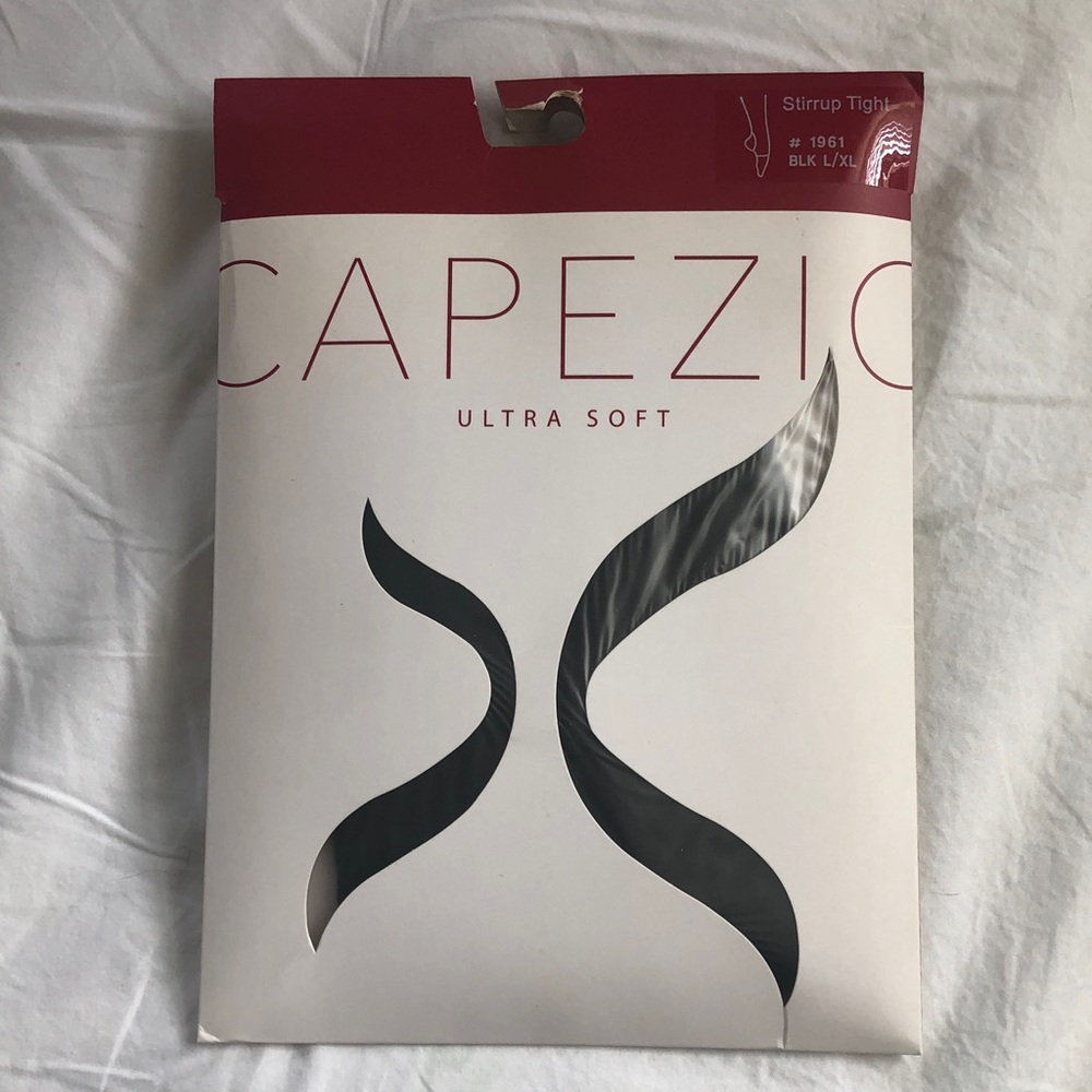Capezio Ultra Soft Black Stirrup Tights
